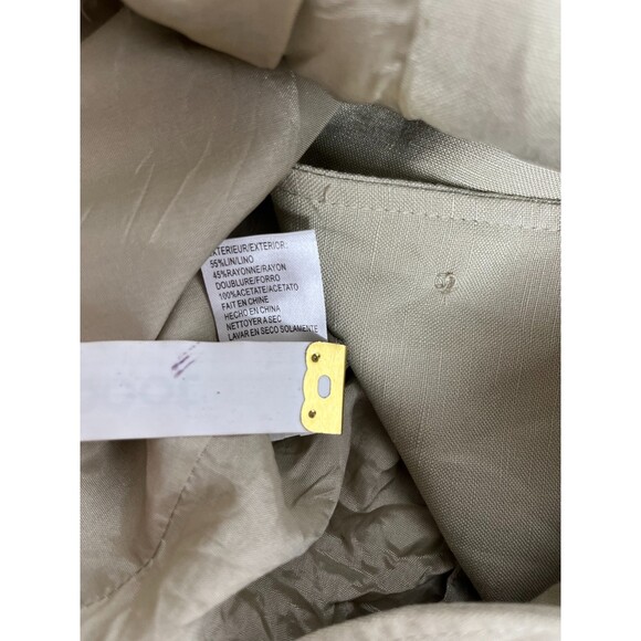 Isabella Demarco Linen Blend Blazer Jacket Size 4 Beige Career Office Business - Picture 7 of 9